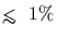 $\mathrel{\hbox{\rlap{\hbox{\lower4pt\hbox{$\sim$ }}}\hbox{$<$ }}}1\%$