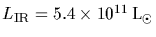 $L_{\rm IR} = 5.4 \times
10^{11}\,{\rm L}_\odot$