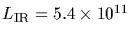 $L_{\rm IR} = 5.4 \times 10^{11}\,$