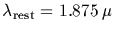 $\lambda_{\rm rest} = 1.875\,\mu$