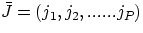 $\bar{J} = ( j_1, j_2,......j_P)$