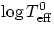 $\log T^0_{\rm{eff}}$