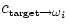 $c_{\mbox{\tiny target}\to\omega_i}$