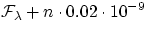 ${\cal F}_{\lambda} + n\cdot0.02\cdot10^{-9}$