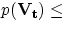$p{\bf(V_t)} \le$