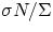 $\sigma N / \Sigma$