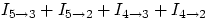 $I_{5\rightarrow3}+I_{5\rightarrow2}+I_{4\rightarrow3}+I_{4\rightarrow2}$